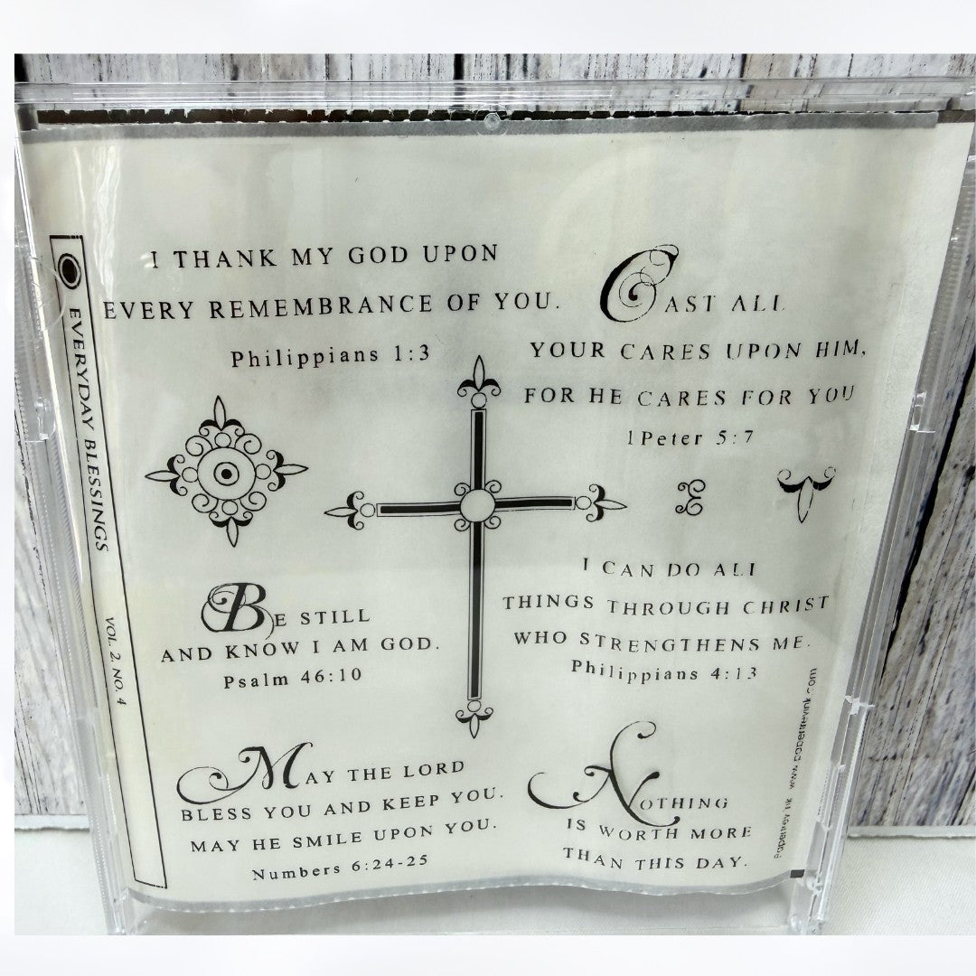 Papertrey Ink EVERYDAY BLESSINGS Cross Religious Bible Verses Rubber Stamps