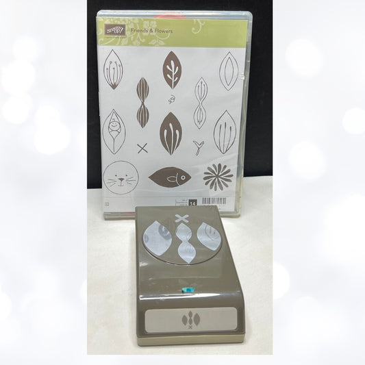 Stampin Up FRIENDS & FLOWERS Festive Punch Rubber Stamps