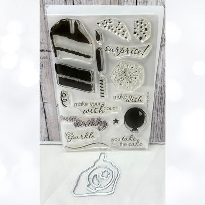 Hero Arts Color Layering BIRTHDAY CAKE Party Rubber Stamps Dies