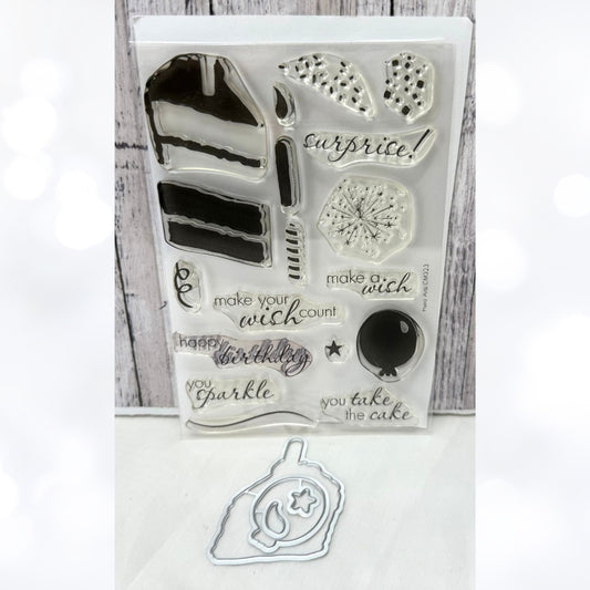 Hero Arts Color Layering BIRTHDAY CAKE Party Rubber Stamps Dies