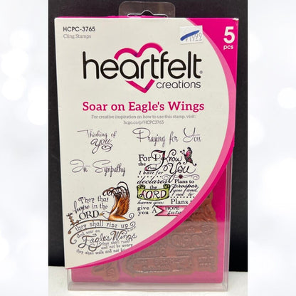 Heartfelt Creations SOAR ON EAGLES WINGS Religious Rubber Stamps