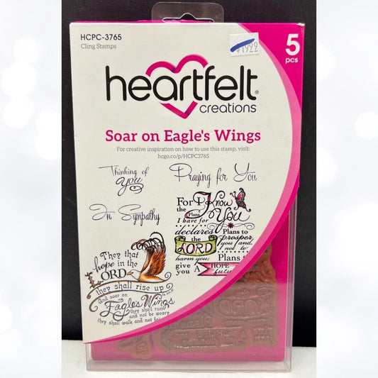 Heartfelt Creations SOAR ON EAGLES WINGS Religious Rubber Stamps