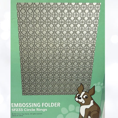 Simon Says Stamp BLOSSOM FIELD Circle Rings 3D Embossing Folders Lot of 3