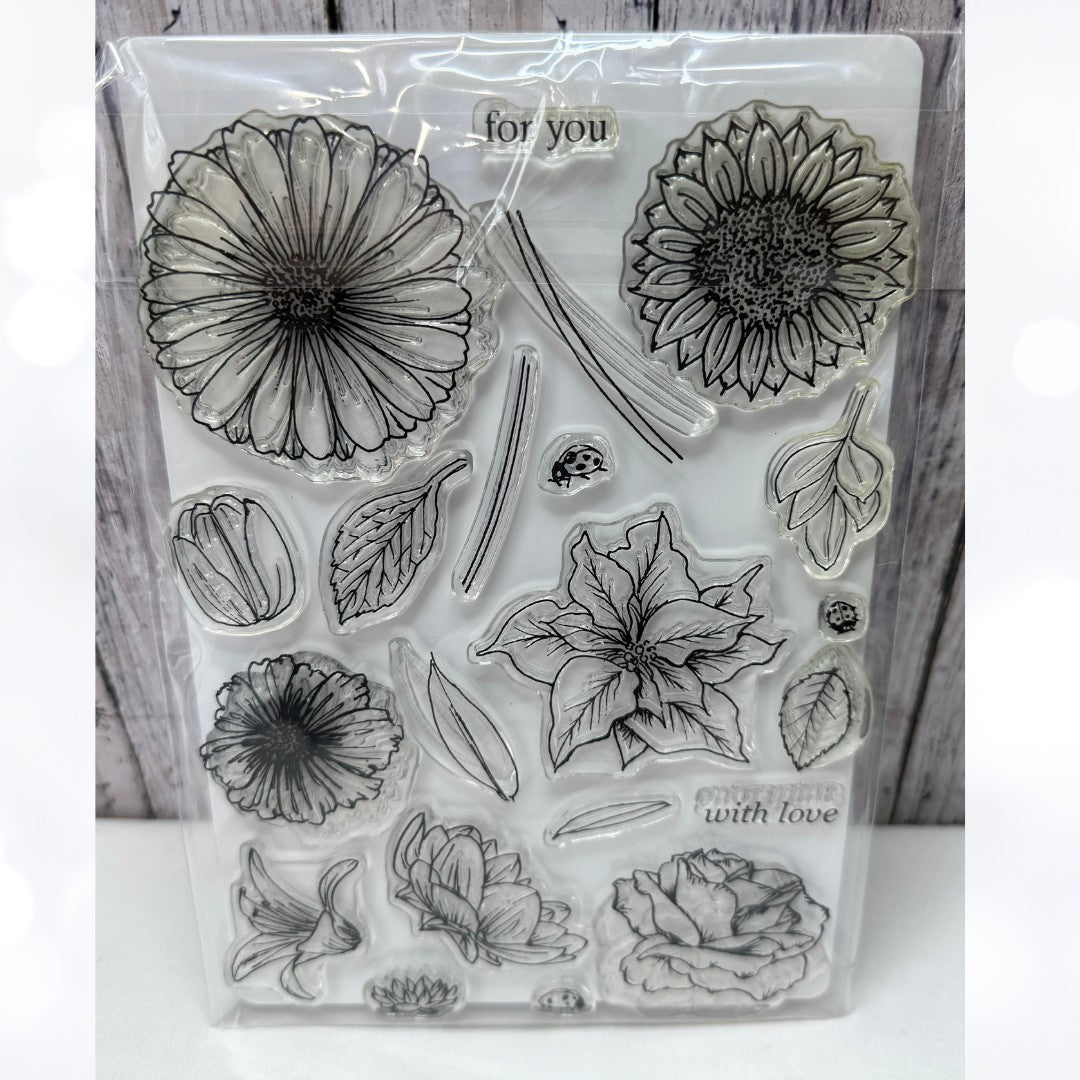 Gina K A YEAR OF FLOWERS Simply the Best Rubber Stamps