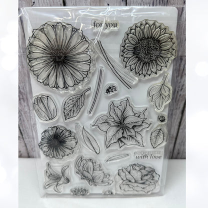 Gina K A YEAR OF FLOWERS Simply the Best Rubber Stamps