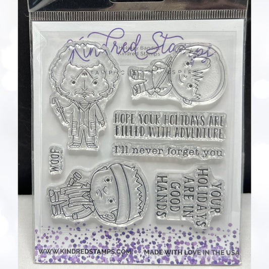 Kindred Stamps HOLIDAY BANDITS Home Alone Christmas Funny Rubber Stamps