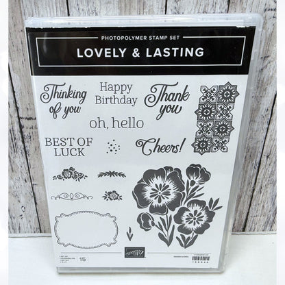 Stampin Up LOVELY & LASTING Floral Flowers Rubber Stamps