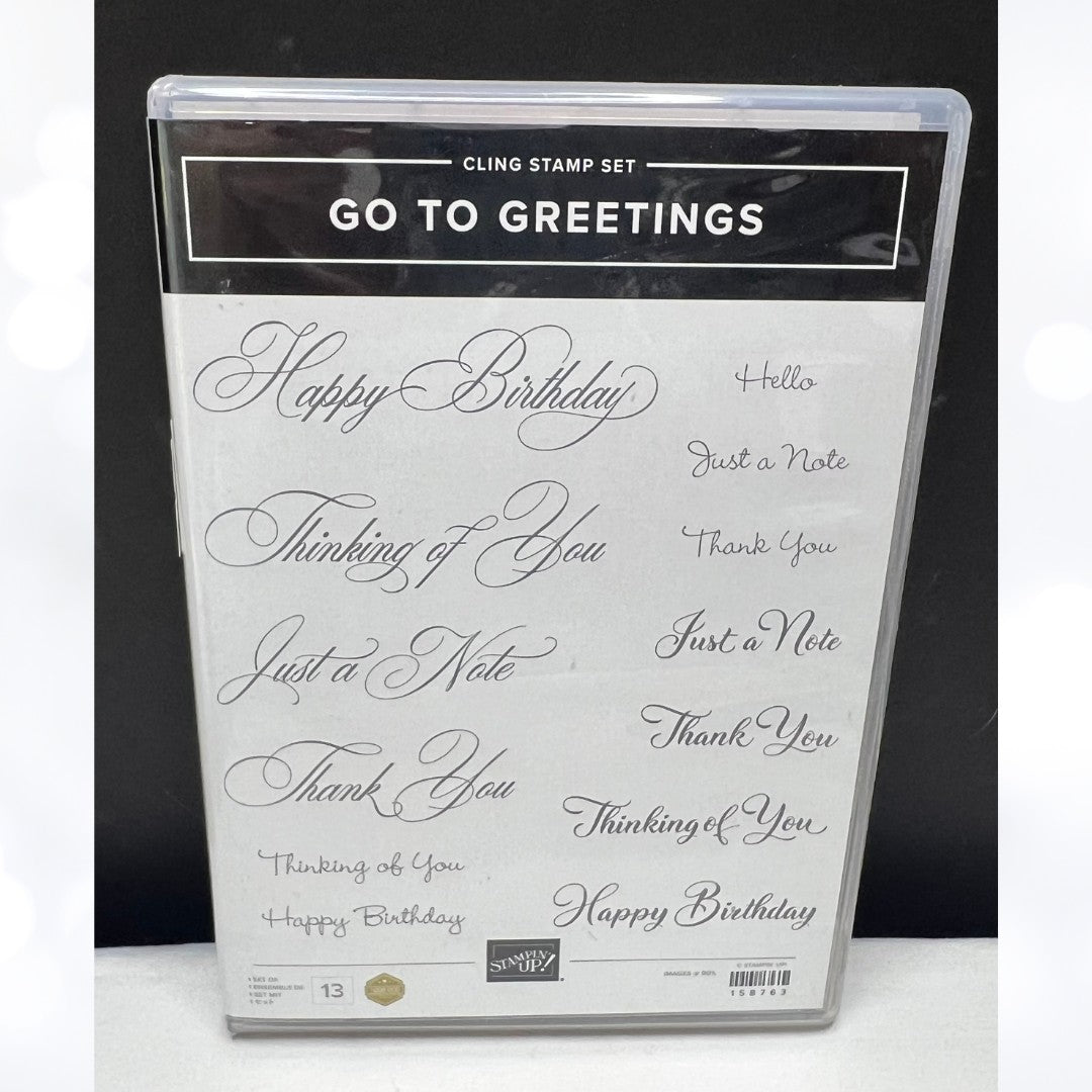 Stampin Up GO TO GREETINGS Sentiments Rubber Stamps