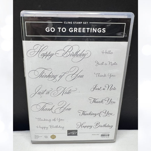 Stampin Up GO TO GREETINGS Sentiments Rubber Stamps