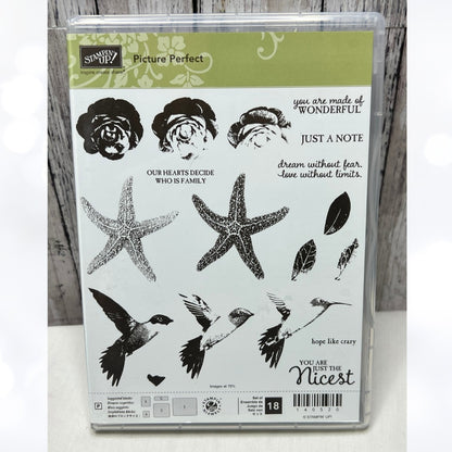 Stampin Up PICTURE PERFECT Starfish Hummingbird Rubber Stamps