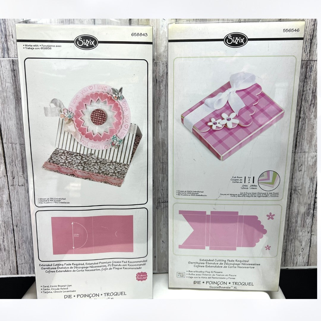 Sizzix CIRCLE CARD STAND UPS Favor Box Bigz XL Dies