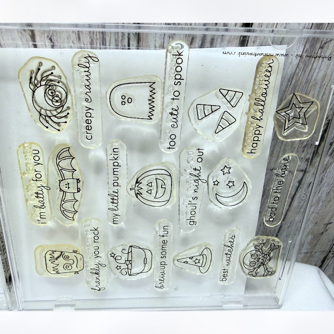 Papertrey Ink EVERYDAY TREATS Tiny Halloween Food Labels Rubber Stamps