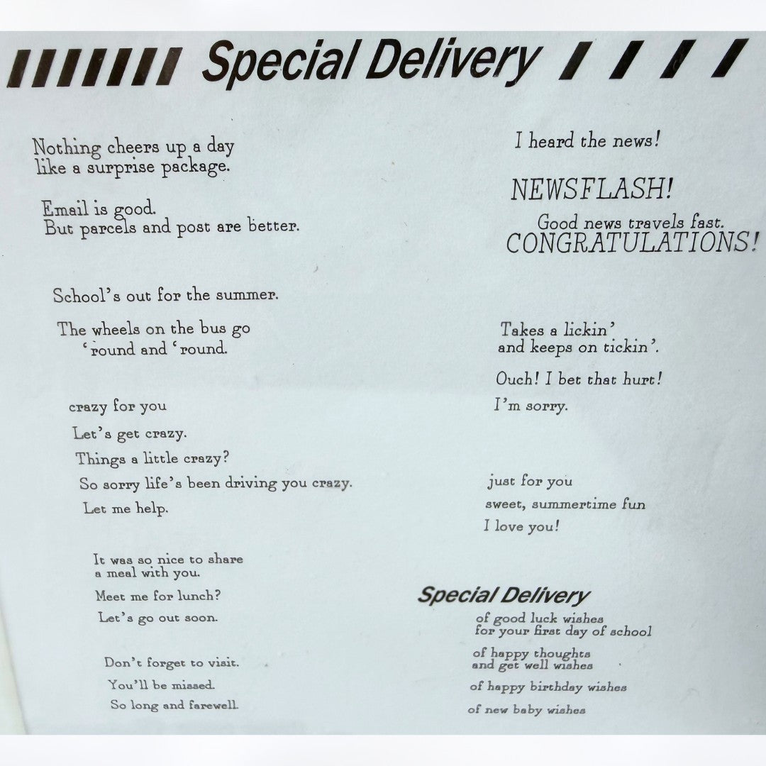 Papertrey Ink SPECIAL DELIVERY Sentiments Food Truck Rubber Stamps Dies Lot