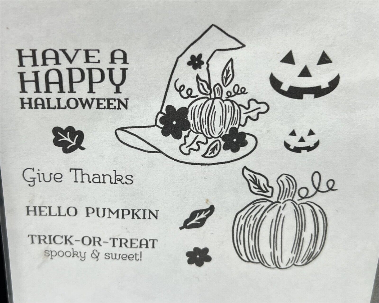 Stampin Up GINGERBREAD Witch Halloween Christsmas Paper Pumpkin Rubber Stamps 