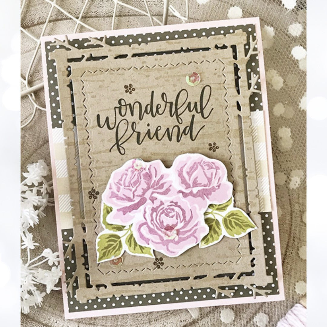 Papertrey Ink THE SWEET LIFE Roses Flowers Rubber Stamps