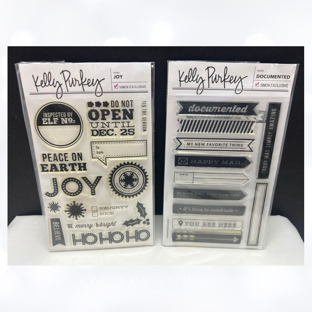 Kelly Purkey Simon Says Stamp DOCUMENTED Joy Christmas Planner Rubber Stamps