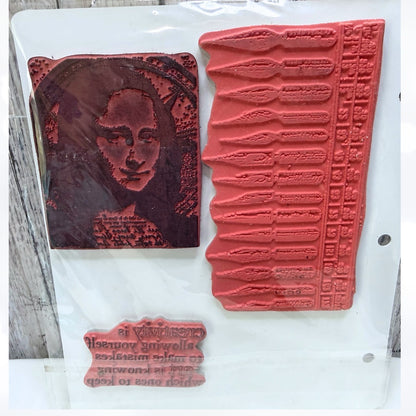 Tim Holtz MONA'S SKETCHBOOK Creativity Mixed Media CMS010 Rubber Stamps