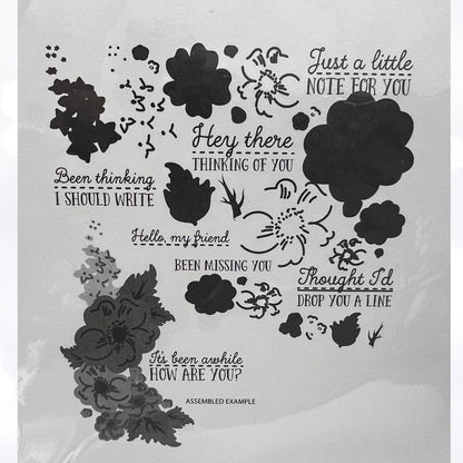 Papertrey Ink FLORAL SKETCHES Flowers Rubber Stamps Dies