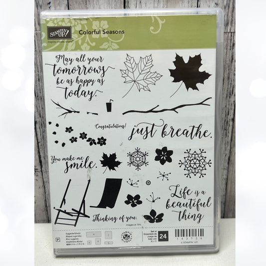Stampin Up COLORFUL SEASONS Fall Summer Rubber Stamps