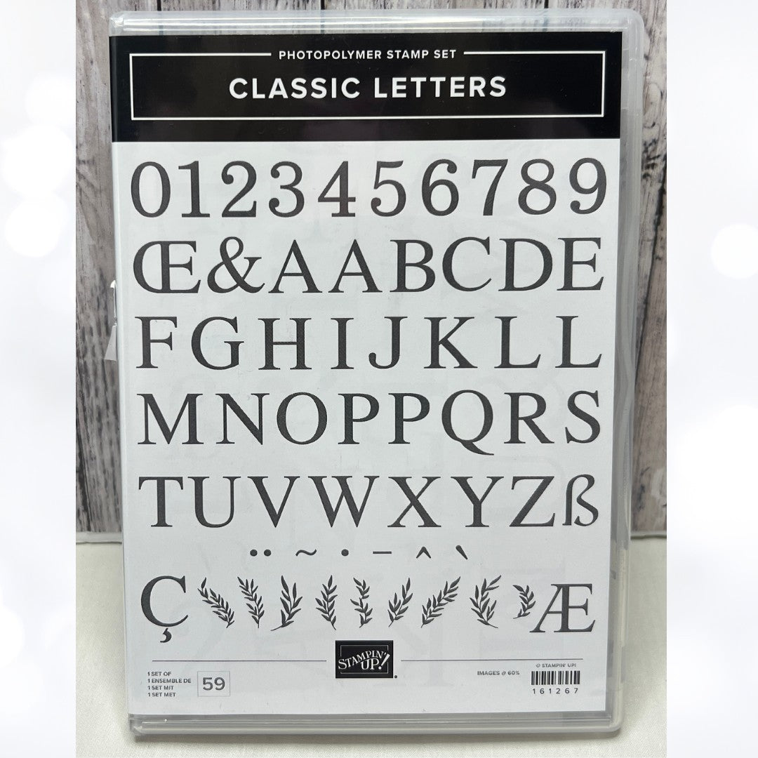 Stampin Up CLASSIC LETTERS Uppercase Alphabet Rubber Stamps