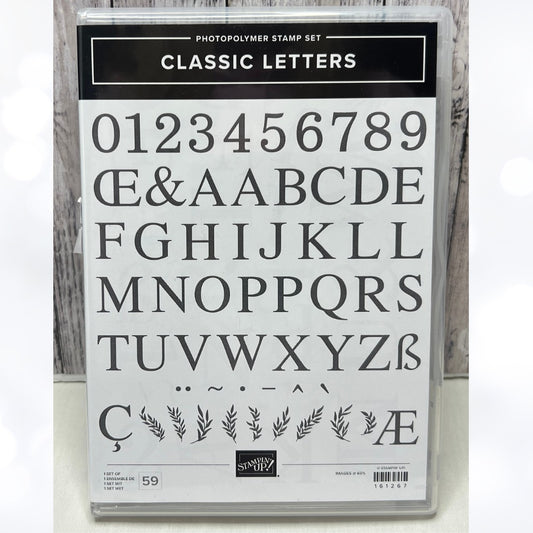 Stampin Up CLASSIC LETTERS Uppercase Alphabet Rubber Stamps