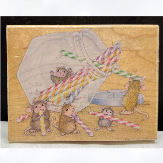 House Mouse WANT CANDY NOW Mice Rubber Stamp