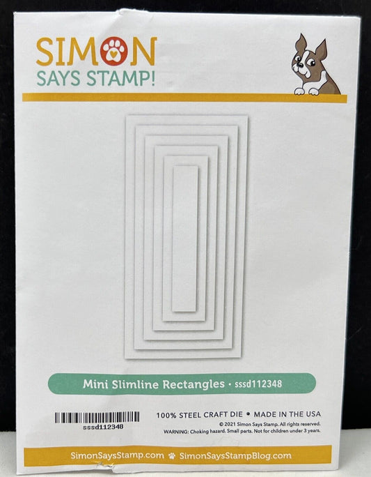 Simon Says Stamp MINI SLIMLINE RECTANGLES Frames Dies Set