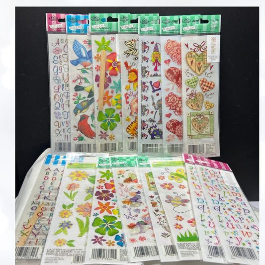 Royal Langnickel RUB ONS EZ Transfers Spring Birds Hearts Embellishments Lot 