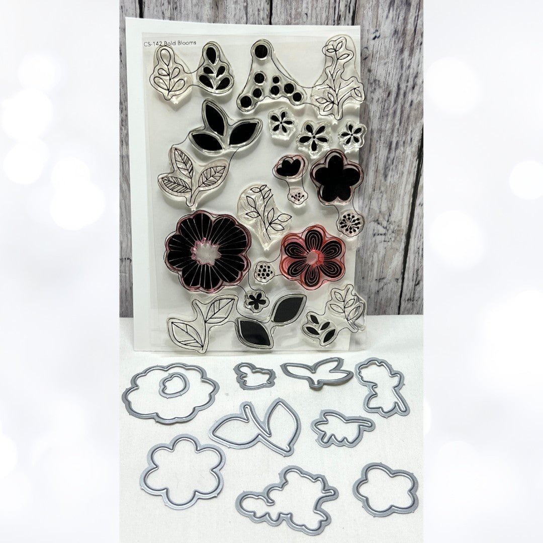 My Favorite Things BOLD BLOOMS Flowers Rubber Stamps Dies