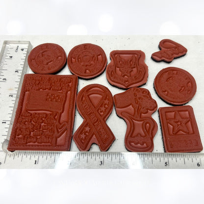 Unity Stamps UNITY IN AMERICA Military 4th of July Rubber Stamps
