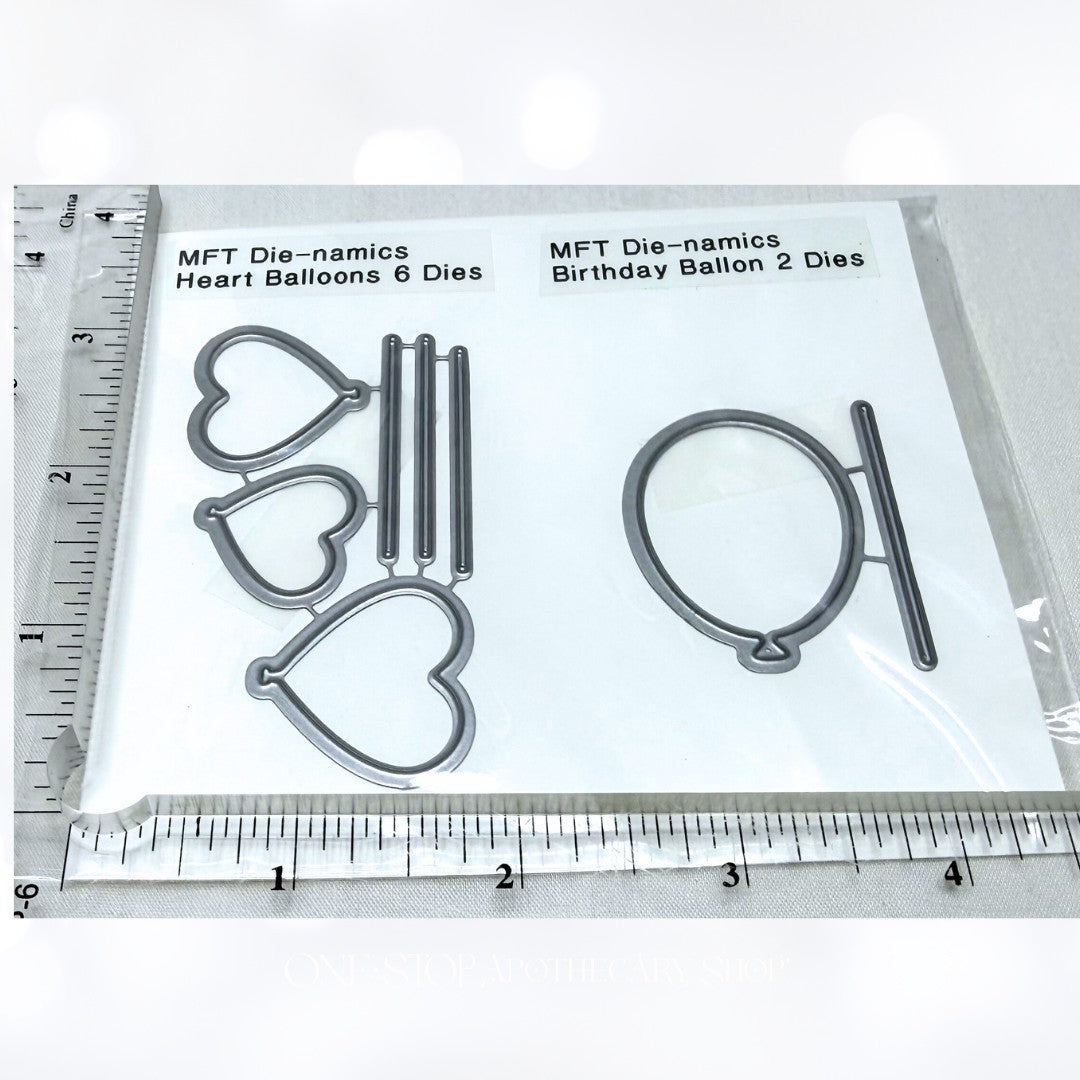 My Favorite Things HEARTS Valentines Day Balloons Shaker Windows Dies