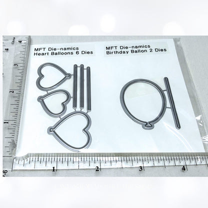 My Favorite Things HEARTS Valentines Day Balloons Shaker Windows Dies