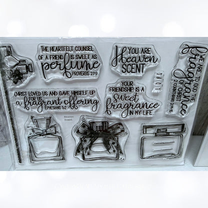 Maymay Made It BE STILL & HEAVEN SCENT Bible Journaling Rubber Stamps