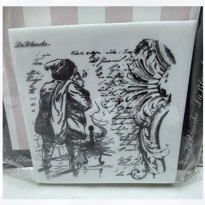LaBlanche PEDDLERS DEN Mixed Media Art Collage Rubber Stamp