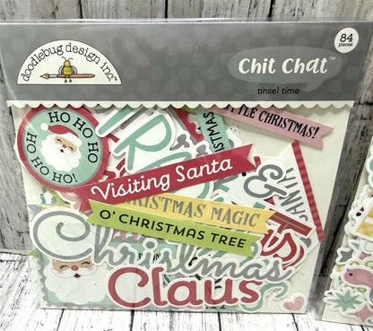 Doodlebug Designs MERRY & BRIGHT ALBUM KIT Christmas 6x8 Paper Scrapbook Lot