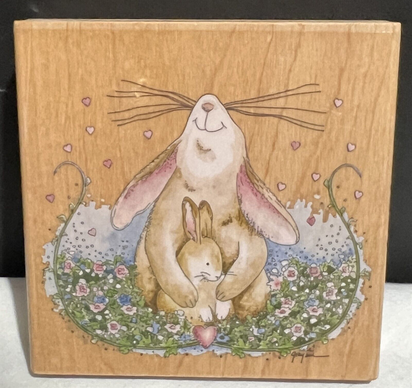 Stamps Happen PROUD MOTHER RABBIT Bunny Easter Baby Rubber Stamp