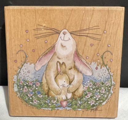 Stamps Happen PROUD MOTHER RABBIT Bunny Easter Baby Rubber Stamp