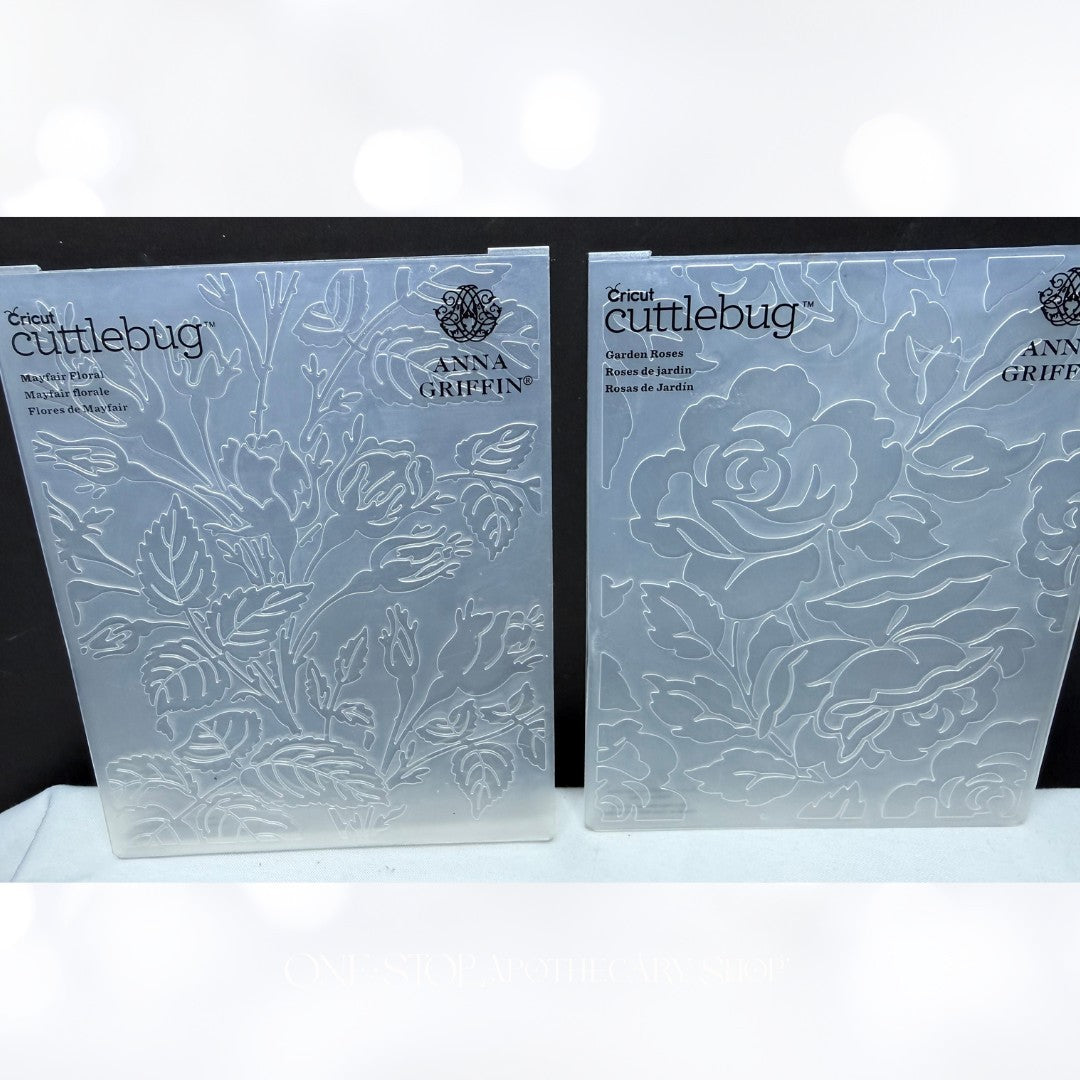 Anna Griffin JULIET MAYFAIR Flowers Garden Embossing Folders Lot of 4