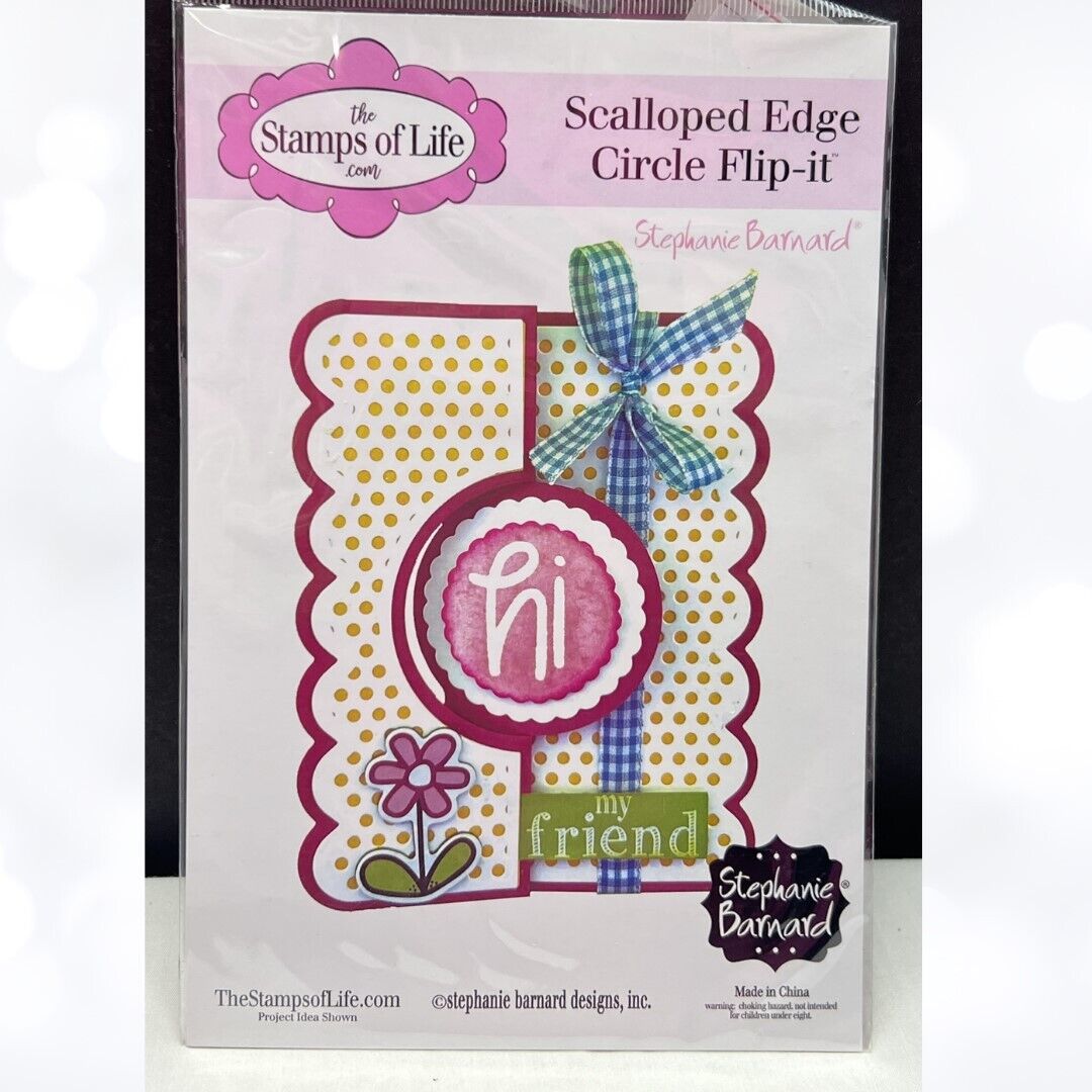 The Stamps of Life SCALLOPED EDGE CIRCLE Flip It Card Making Dies