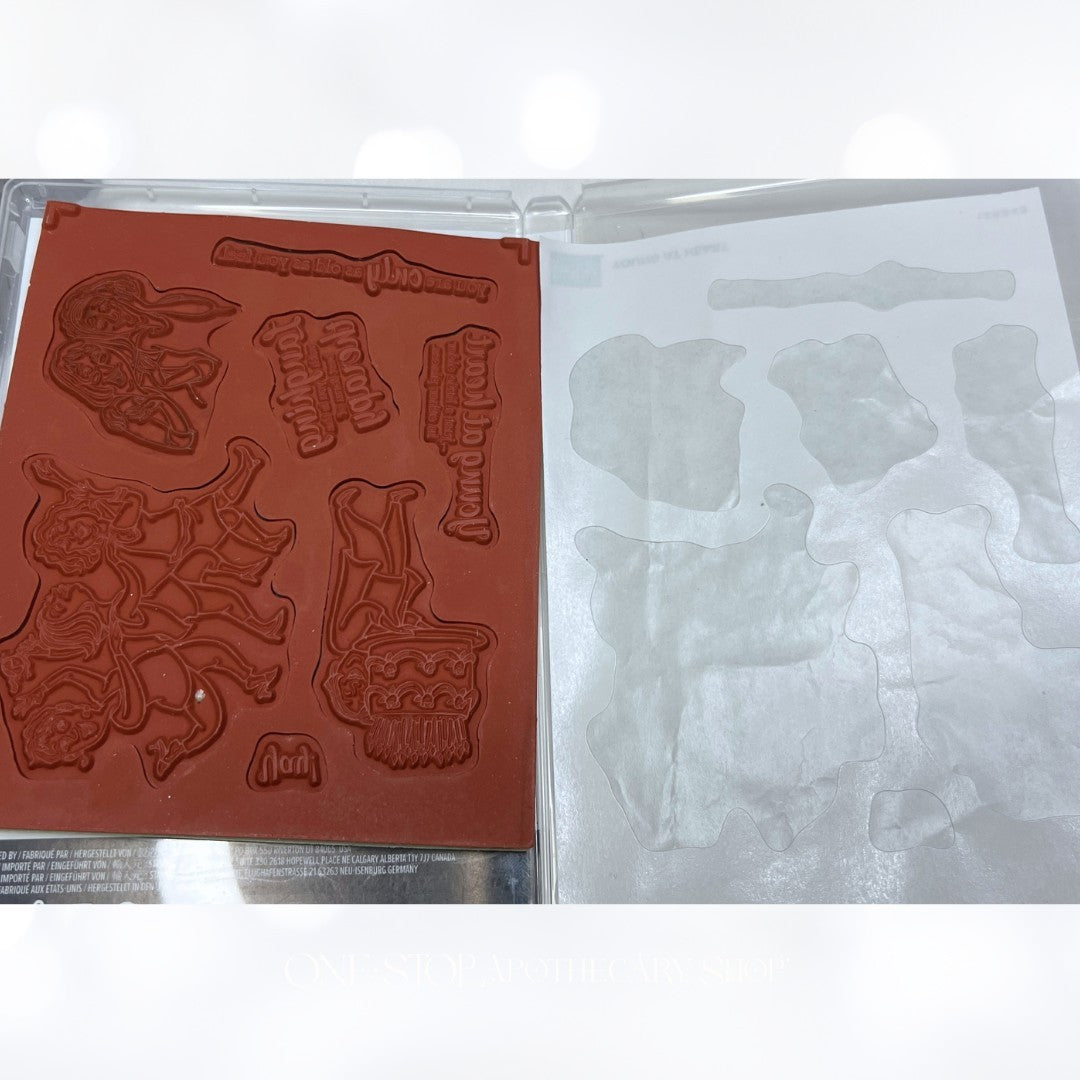 Stampin Up YOUNG AT HEART Old Lady Funny Friends Rubber Stamps