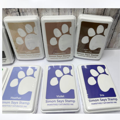 Simon Says Stamp INK PADS Pawsitively Saturated Dye Stamp Pads Lot of 17
