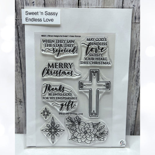 Sweet N Sassy ENDLESS LOVE Cross Bible Journaling Religious Rubber Stamps
