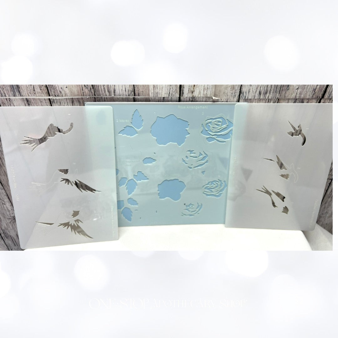 LDRS Designs TRAILING HUMMINGBIRD Wish For You Bird Rubber Stamps Dies Stencils