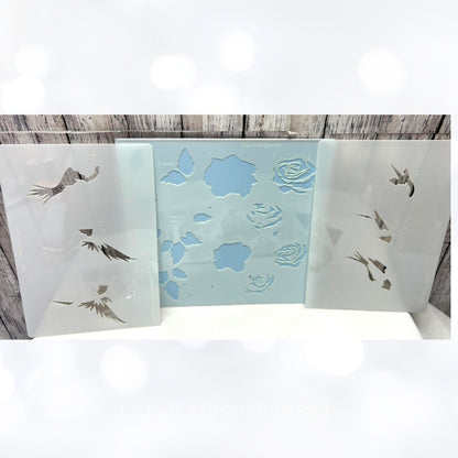 LDRS Designs TRAILING HUMMINGBIRD Wish For You Bird Rubber Stamps Dies Stencils