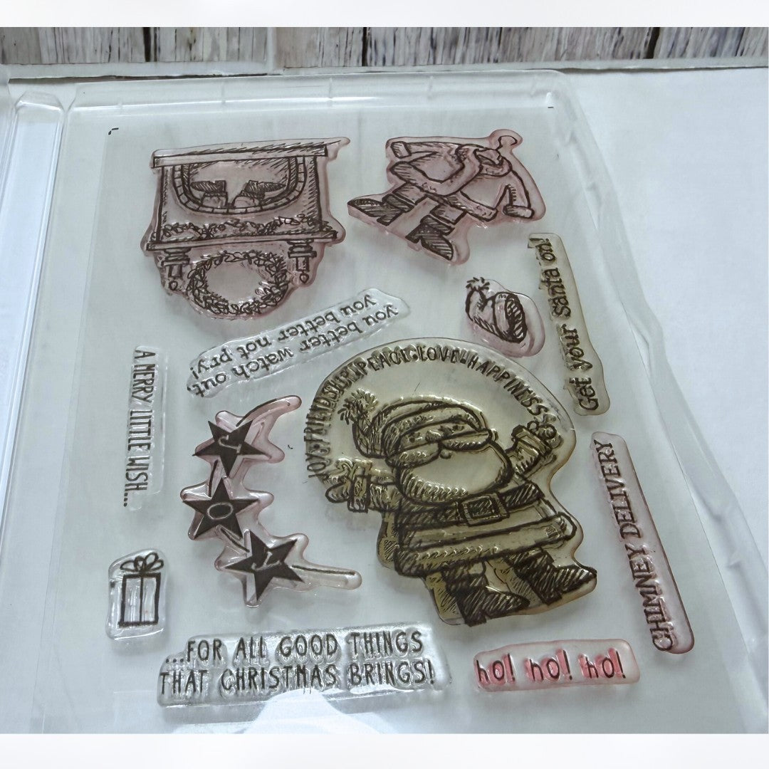 Stampin Up GET YOUR SANTA ON Christmas Rubber Stamps