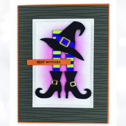 My Favorite Things EVERYTHING BUT THE BROOM Witch Halloween Rubber Stamps Dies