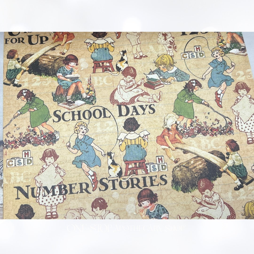 Graphic 45 AN ABC PRIMER Children School 8x8 Paper Cardstock 23 Sheets