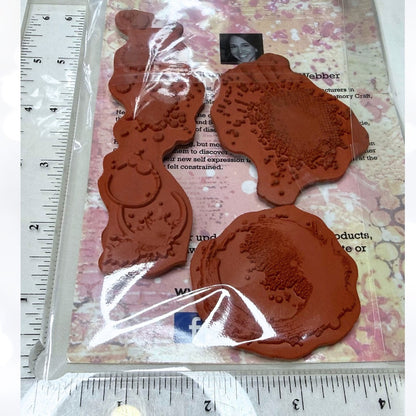 IndigoBlu INK SPLOTS Swirly Tree Mixed Media Cling Rubber Stamps Set of 2