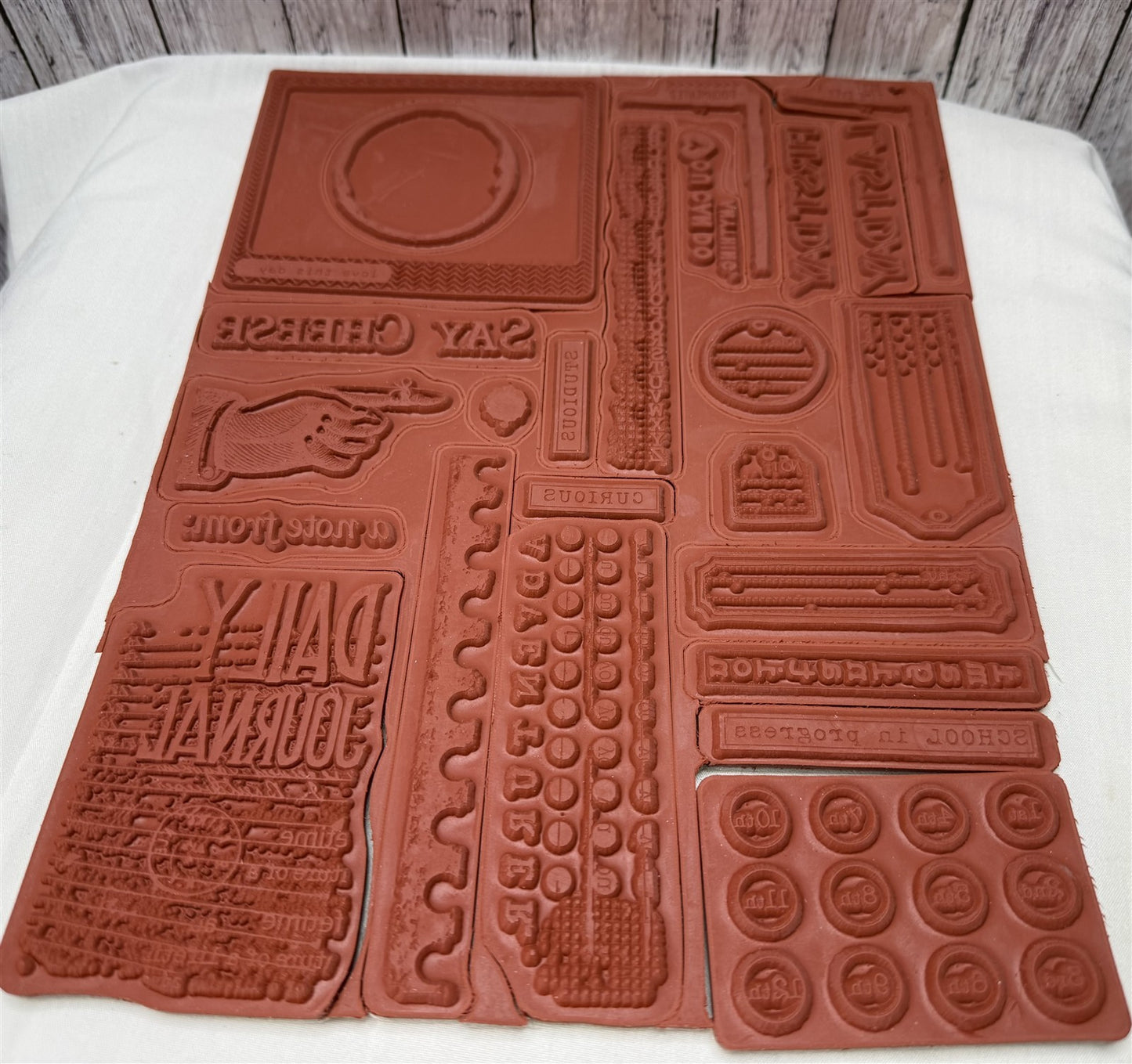 Unity Stamps YOU CAN DO ANYTHING Mixed Media Planner Journal Rubber Stamps