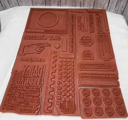 Unity Stamps YOU CAN DO ANYTHING Mixed Media Planner Journal Rubber Stamps